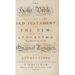 Baskerville.- Bible, English. The Holy Bible, 2 parts in 1, Birmingham, John Baskerville, 1769-71; …