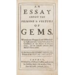 Gemology.- Boyle (Robert) An Essay about the Origine & Virtues of Gems,, first edition, William …