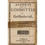 Reports past the Committee at Goldsmiths-hall, first edition, by Richard Cotes, 1649; and 74 …