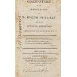 Priestley (Joseph).- Cobbett (William) Observations on the emigration of Dr. Joseph Priestley, and …