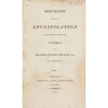 Boulton (Matthew).- Documents relative to an Investigation of the Manner in which the Funeral of …