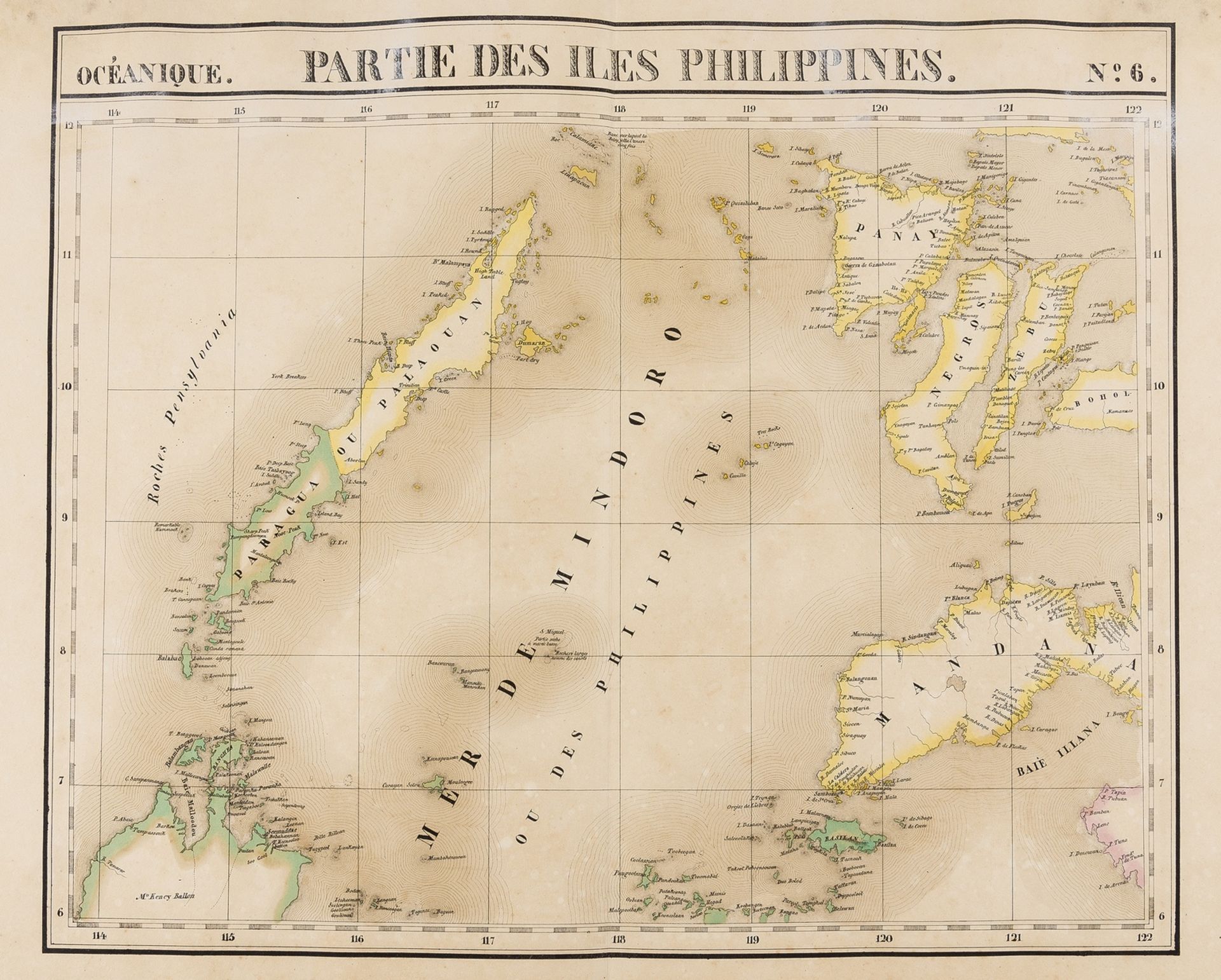 Southeast Asia.- Vandermaelen (Philippe Marie Guillaume) Six double-page sheets of the Philippines …