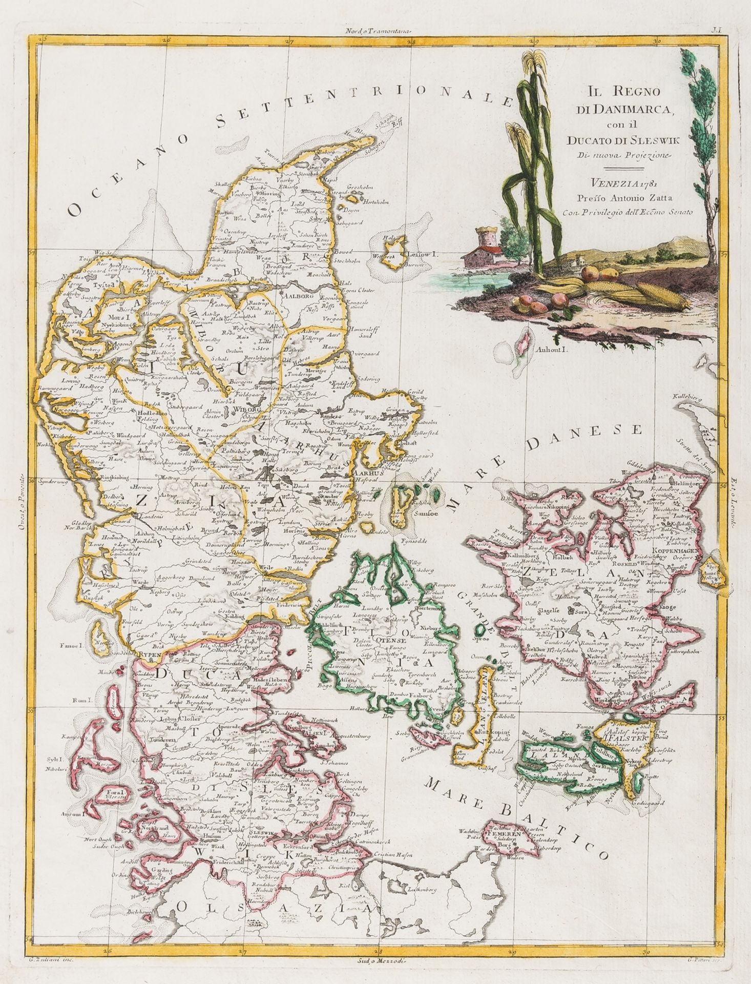 Denmark.- Zatta (Antonio) Il Regno di Danimarca con il ducato di Sleswik, 1781.