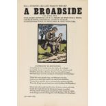 Cuala Press.- Yeats (Jack B.) & others. A Broadside, 19 issues, hand-coloured woodcuts by …