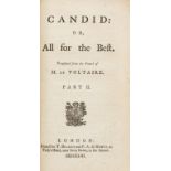 Voltaire (François Marie Arouet de) Candid: or, All for the Best, second edition, half-title, for …