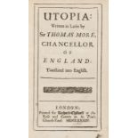 More (Sir Thomas) Utopia, translated by Gilbert Burnet, Bishop of Salisbury, with initial & final …