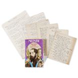 Munby (Arthur Joseph) 22 Autograph manuscript poems addressed to his wife Hannah Cullwick, …