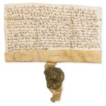 Essex.- Charter, I, William de Watevile grant to John de Valla and Alice his wife a tenement in …