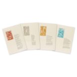 Heaney (Seamus) and others, The Four Elements, Series 1-4 [a complete set], signed limited …