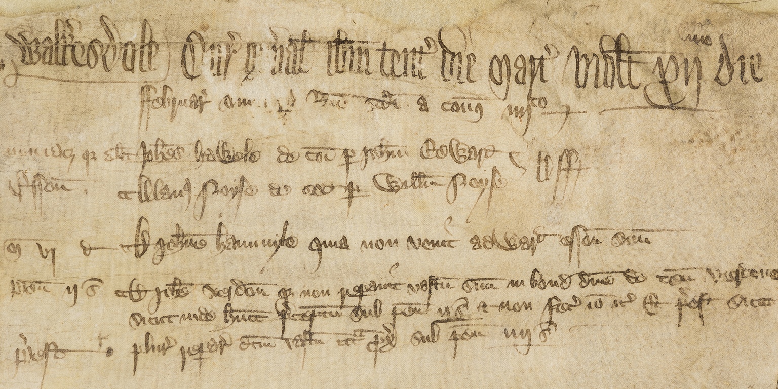 Suffolk.- Court Roll of the Manor of Wathersdale in Laxfield, manuscripts in Latin, on vellum, …