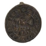 Medieval Seal Matrices.- Seal matrix inscribed Simon de Creci, legend surrounding an image of a …