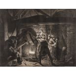 Earlom (Richard) An Iron Forge, after Joseph Wright of Derby (1734-1797), mezzotint, 1773.