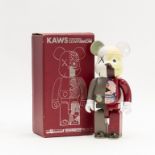 KAWS (b.1974) OriginalFake Dissected Bearbrick Companion 400% (Red)