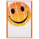 Ben Eine (b.1970) Smiley Face Orange