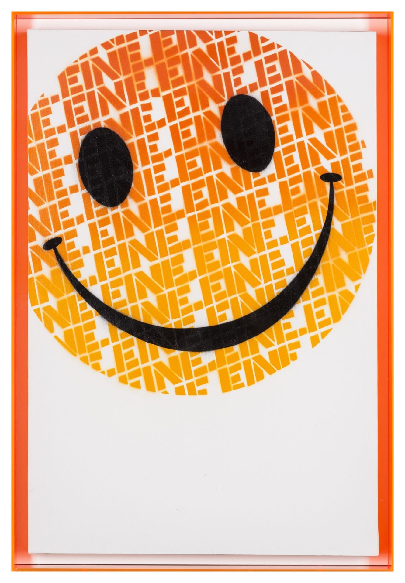 Ben Eine (b.1970) Smiley Face Orange