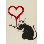 Banksy (b.1974) Love Rat