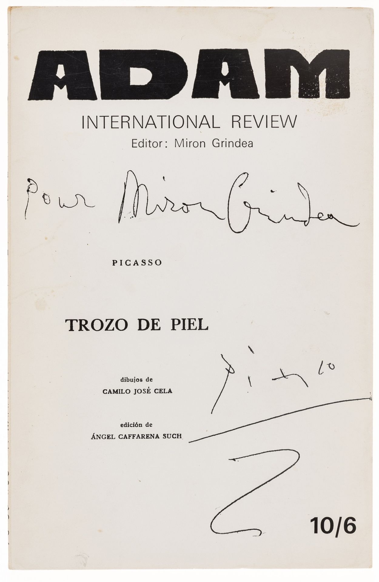 Pablo Picasso (1881-1973) Adam International Review No. 322-4