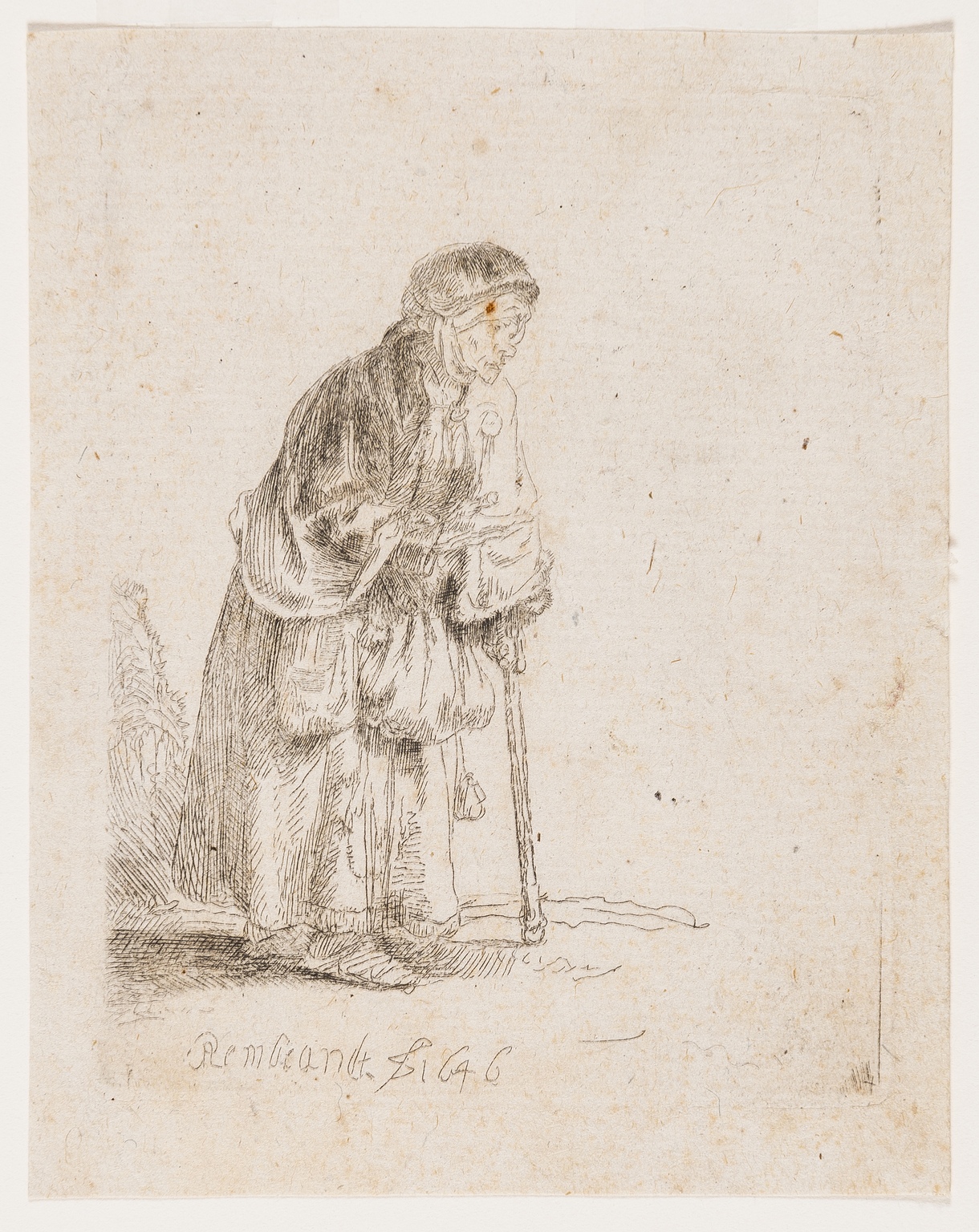 Rembrandt van Rijn (1606-1669) Beggar Man and Beggar Woman Conversing - Image 2 of 2