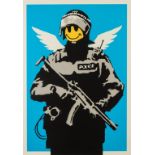 Banksy (b.1974) Flying Copper