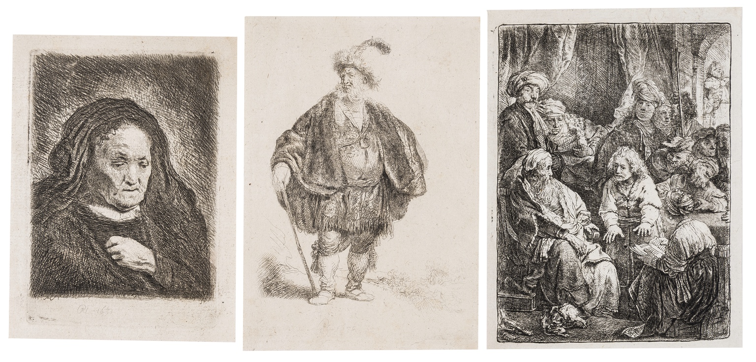 Rembrandt van Rijn (1606-1669) Joseph Telling his Dreams; and two other etchings (3)