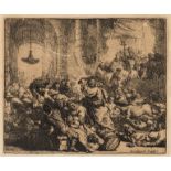 Rembrandt van Rijn (1606-1669) Christ driving the money changers from the temple