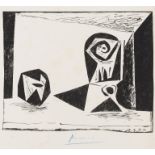 Pablo Picasso (1881-1973) Composition au verre a pied (Bloch 431; Mourlot 77)