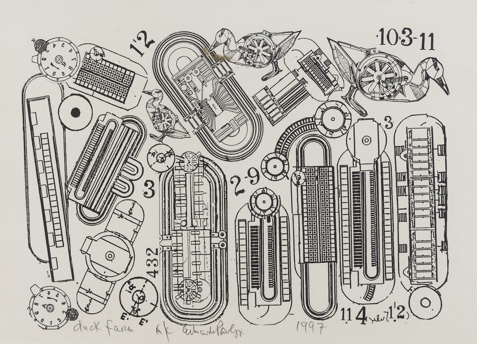 Eduardo Paolozzi (1924-2005) Untitled; Untitled (from the Duck Farm series) - Image 2 of 2