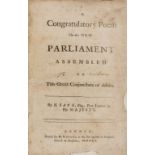 Tate (Nahum) A Congratulatory Poem on the New Parliament assembled on this great conjecture of …