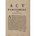 Whisky.- Scotland.- Jacobites.- Act of Parliament Anent the Excyse of Ferrintosh, rare broadside …