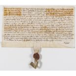 Norwich (Sir Walter de, chief baron of the exchequer, d. 1329) Charter of Sarah du Brok confirming …