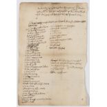 18th century Inventory.- An Inventory of Goods in two Rooms formerly Mr Derutters..., D.s., …