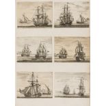 Ships.- Kitchin (Thomas) Six Marine Subjects, [c. 1760].