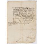 Spanish Netherlands.- Farnese (Alessandro Farnese, Duke of Parma) Open letter relating to the …