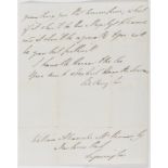 Wellington (Arthur Wellesley, first Duke of) 6 Autograph Letters signed to William Alexander …