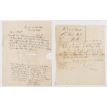 Missionary.- Wolff (Joseph) Autograph Letter signed to the Rev J.A. Stewart, 1843, "I am leaving …