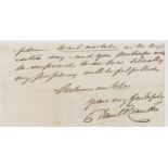 O'Connell (Daniel) Autograph Letter signed to Jn D.C. Moore, "My dear Bruce", 1832, at the time of …