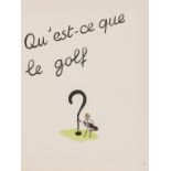 Golf.- Bouchon (Maurice) Méditations sur le Royal et Ancien Jeu de Golf, Paris, 1947.