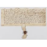 Kent, Pluckley.- Indenture, John son of Elias de Chilton grant to John de Surrenden of an acre of …