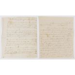 American Indians.- Austin (F.) Autograph Letter to his brother Thomas Austin, 1818, "... I was …