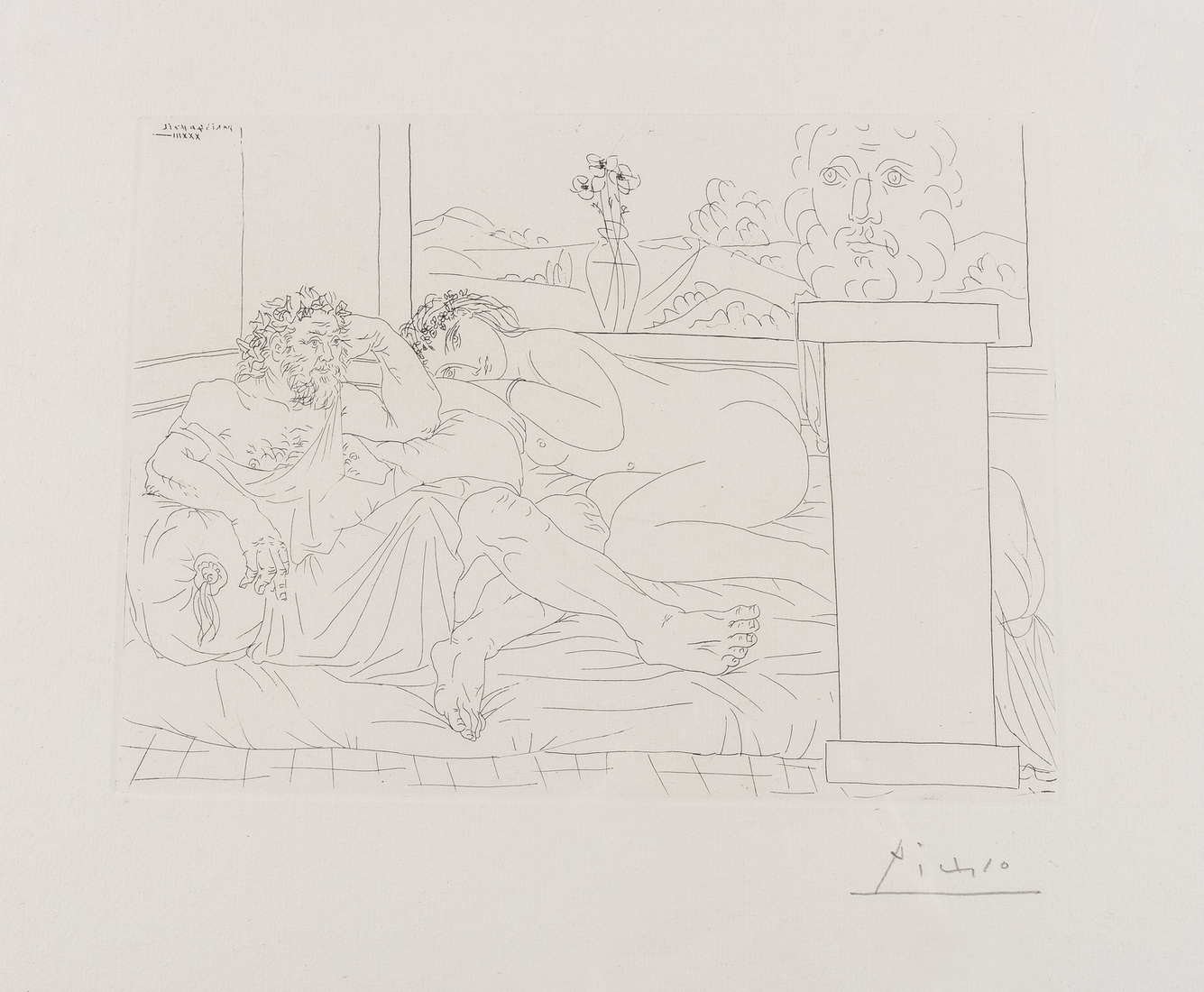 Pablo Picasso (1881-1973) Le Repos de Sculpteur IV (Bloch 174)