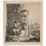 Rembrandt van Rijn (1606-1669) Christ and the Woman of Samaria: among Ruins