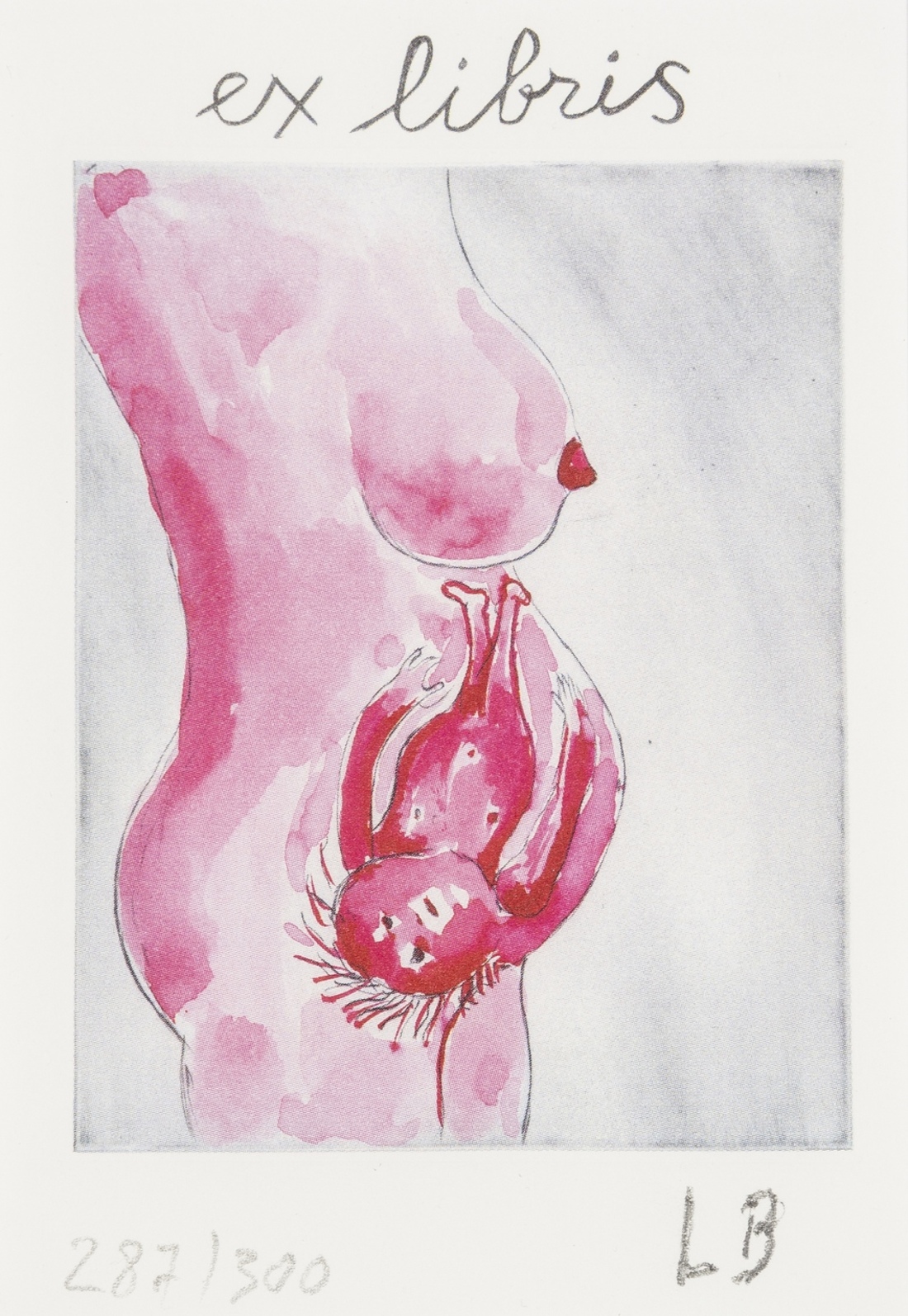 Louise Bourgeois (1911-2011) The Reticent Child (ex libris)