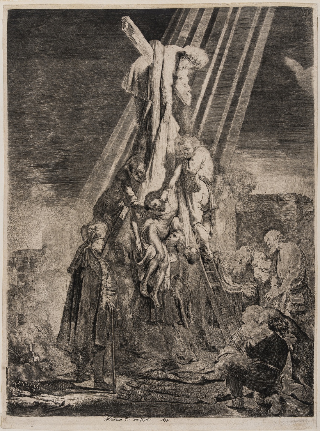 Rembrandt van Rijn (1606-1669) The Descent from the Cross: Second Plate