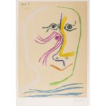 Pablo Picasso (1881-1973) (after) Tête d'Homme (Hommage à René Char) (Cwicklitzer 291)