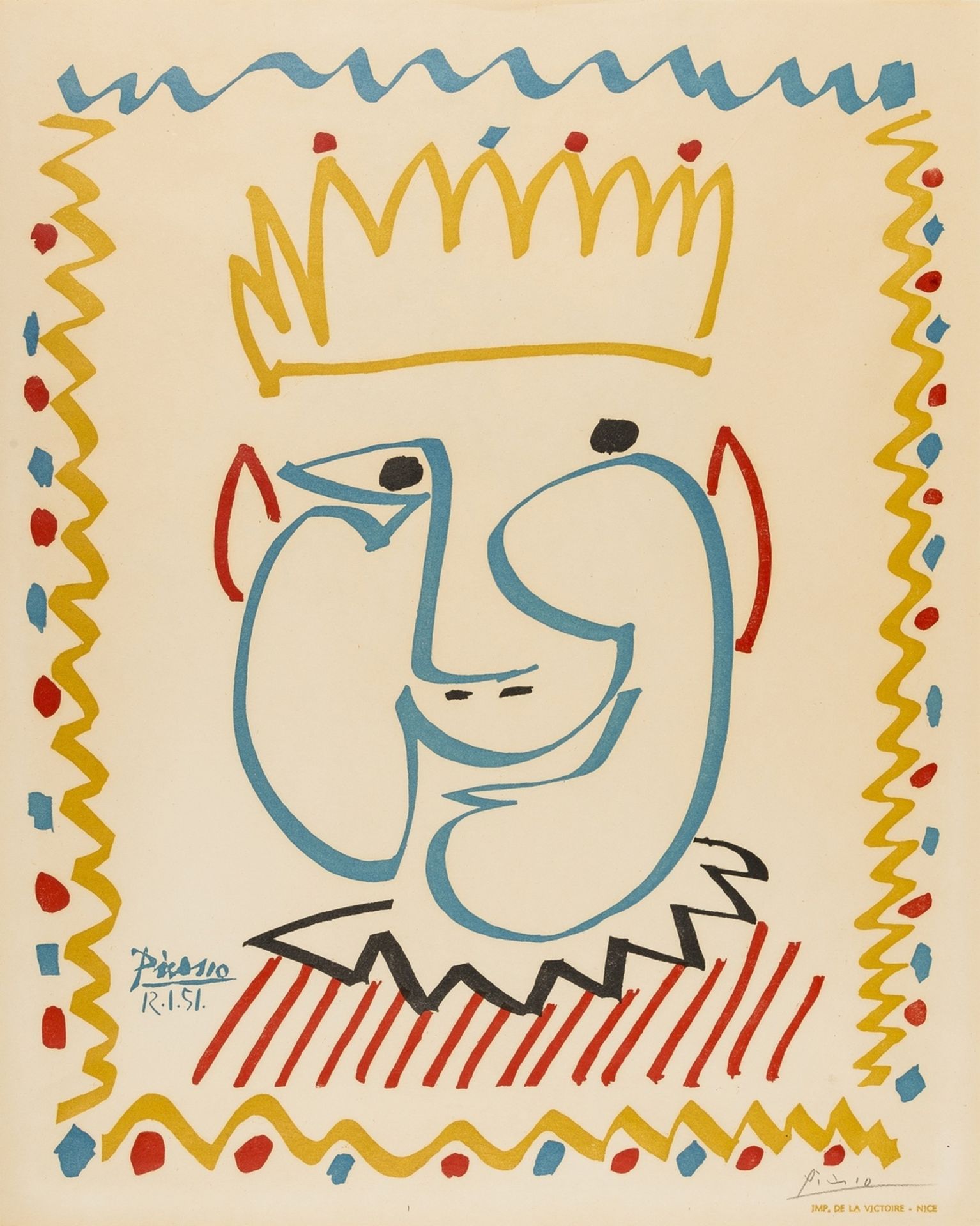 Pablo Picasso (1881-1973) (after) Tête de roi