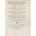 Morin (Jean-Baptiste) Trigonometriae canonicae libri tres. Quibus planorum et sphæricorum …