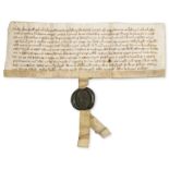 Wells, Somerset.- Charter, Thomas de Merkesbury [Marksbury] son of Thomas Merkesbury grants to …