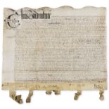 Runnymede.- Indenture agreement between William Lord Chandos, Samuel Wilde to pay Rebecca Clarke …