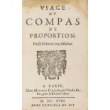 Henrion (Denis) Usage Du Compas De Proportion, first edition, Paris, Michel Daniel, 1618.