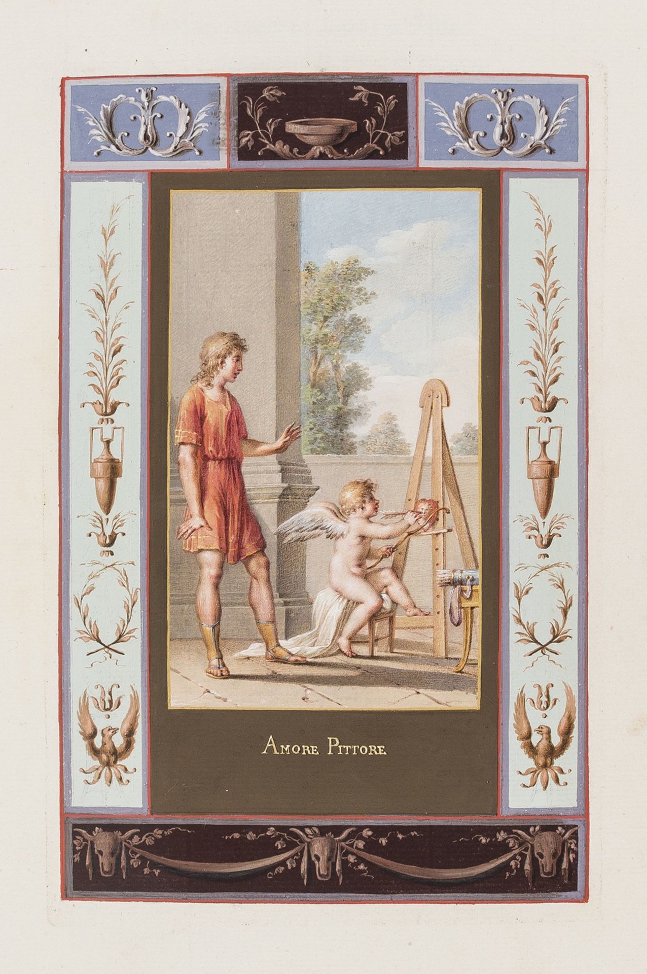 Bodoni.- Rossi (Giovanni Gherado de) Scherzi Poetici e Pittorici, with original gouache drawings … - Image 3 of 5